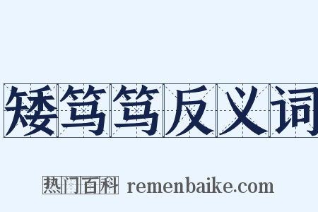 矮笃笃反义词是什么意思的图片